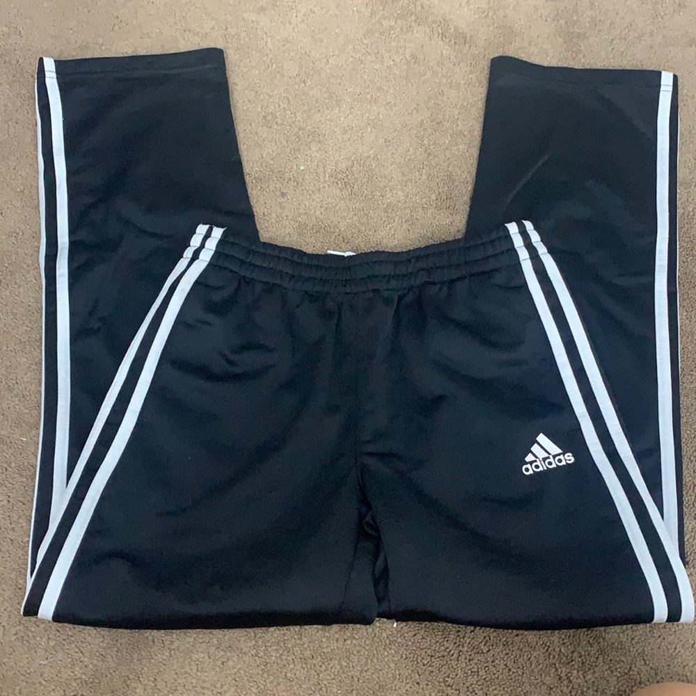 Adidas black track/ jogger pants